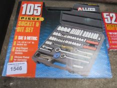 New 105-piece socket and bit set.