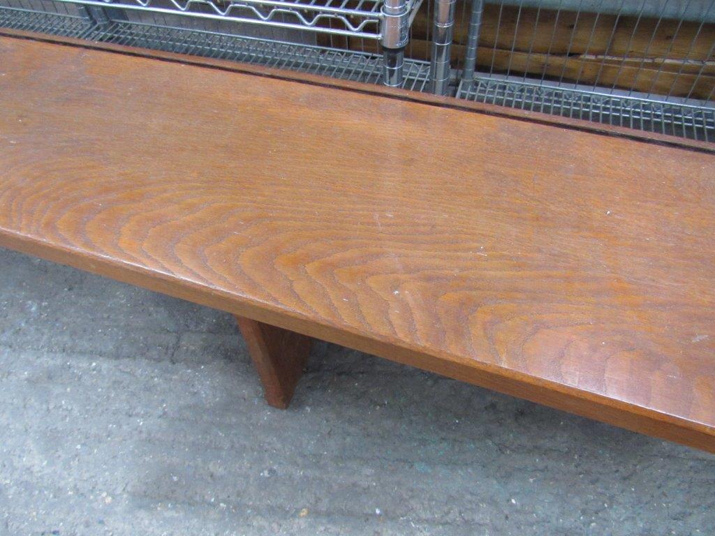 Long oak bench, length 220 x 46cms high. - Image 2 of 2
