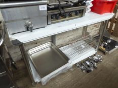 150cm new preparation table with under shelf.