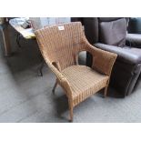 Rattan armchair.