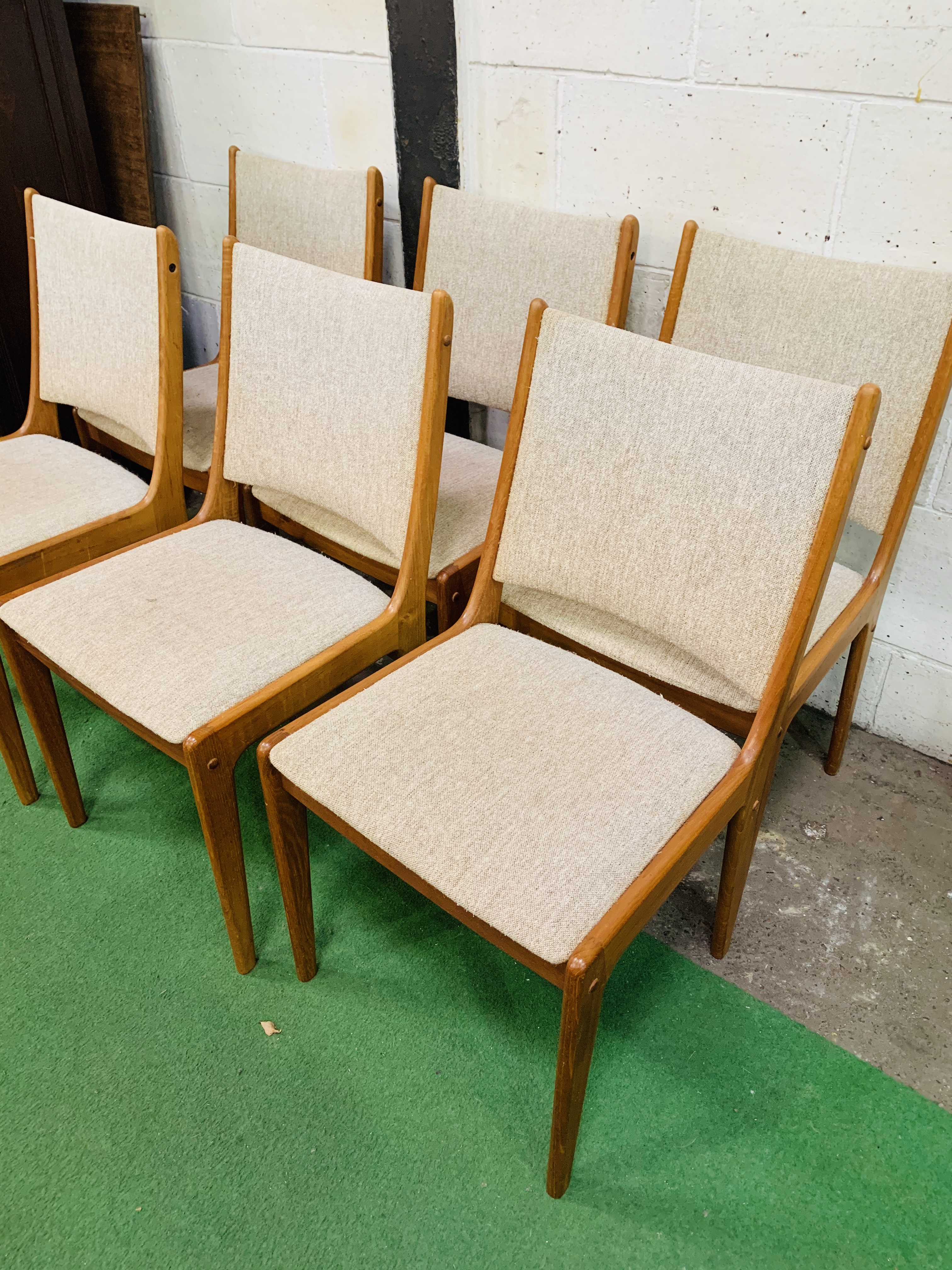 6 Uldum Mobelfabrik dining chairs. - Image 2 of 3