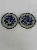 2 Delft coasters, diameter 11.5cms.