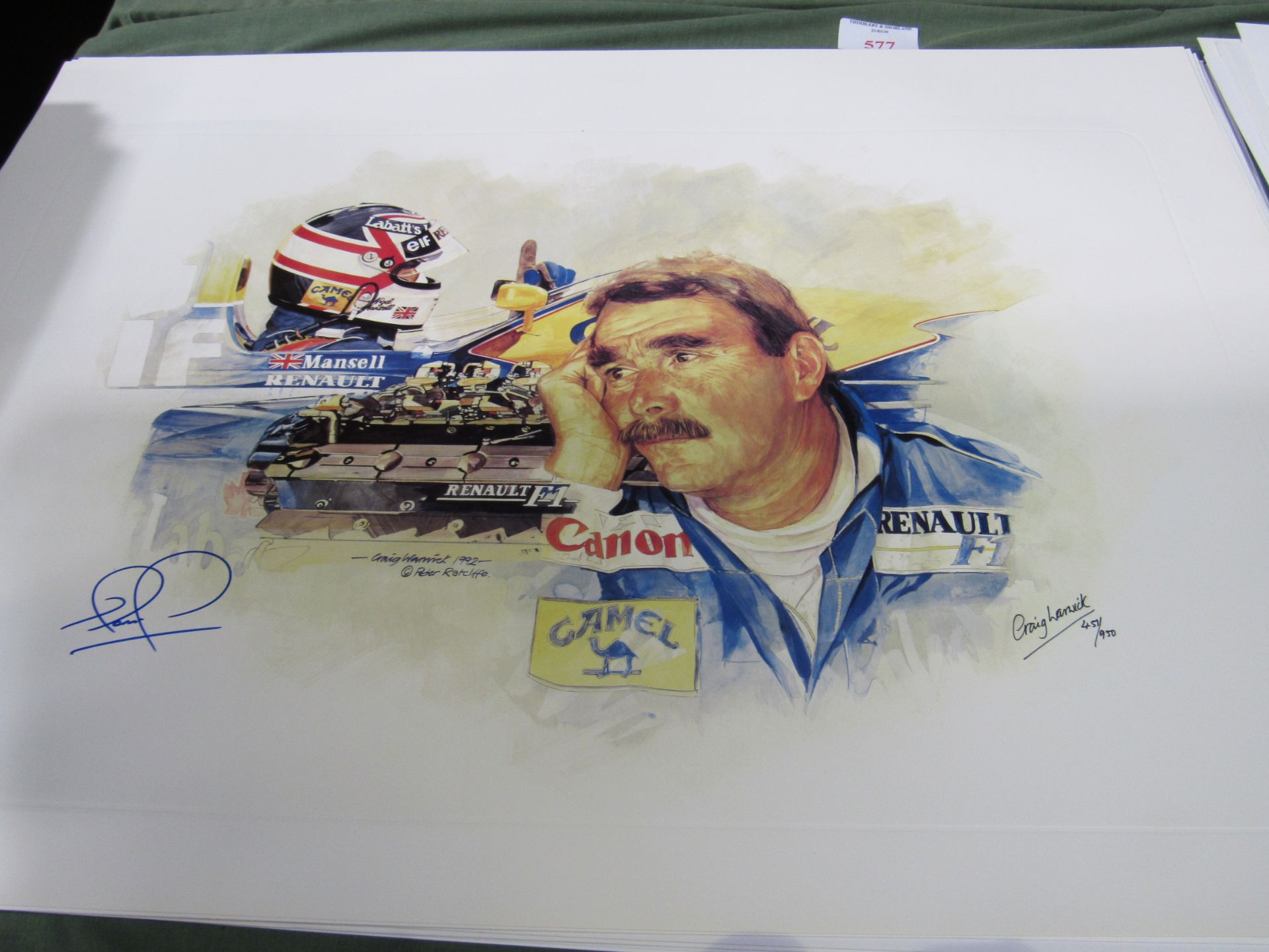 20 various Peter Ratcliffe "Legends in Time" L/E posters of motor racing drivers in cars. - Image 6 of 8