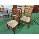 Set of 6 chairs and 2 carvers, plus 3 others.