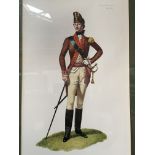 6 framed and glazed limited edition Barbosa prints of USA military uniforms.