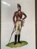 6 framed and glazed limited edition Barbosa prints of USA military uniforms.