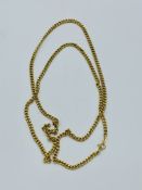 Gold necklace marked 750