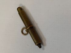 Victorian brass cased universal pocket watch key