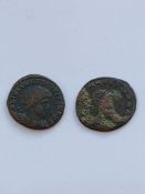 2 x Constantine II Roman Coins