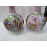 A pair of Limoges style decorative vases, height 34cms.