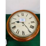 15 inch Walnut Fusee dial clock, working, with key & pendulum.