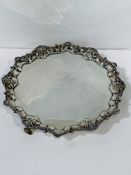 Silver tray by J Parkes, hallmarked London, 1919. 31.5 ozt