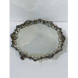 Silver tray by J Parkes, hallmarked London, 1919. 31.5 ozt