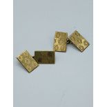 Pair of 9ct gold cufflinks by Cropp & Farr