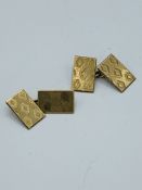 Pair of 9ct gold cufflinks by Cropp & Farr