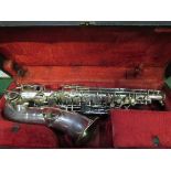 Vintage alto Saxophone engraved Lewin Bros, London, probably manufactured by Martin in the USA.
