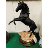 Royal Doulton Cancara Lloyds Bank Black horse with stand.