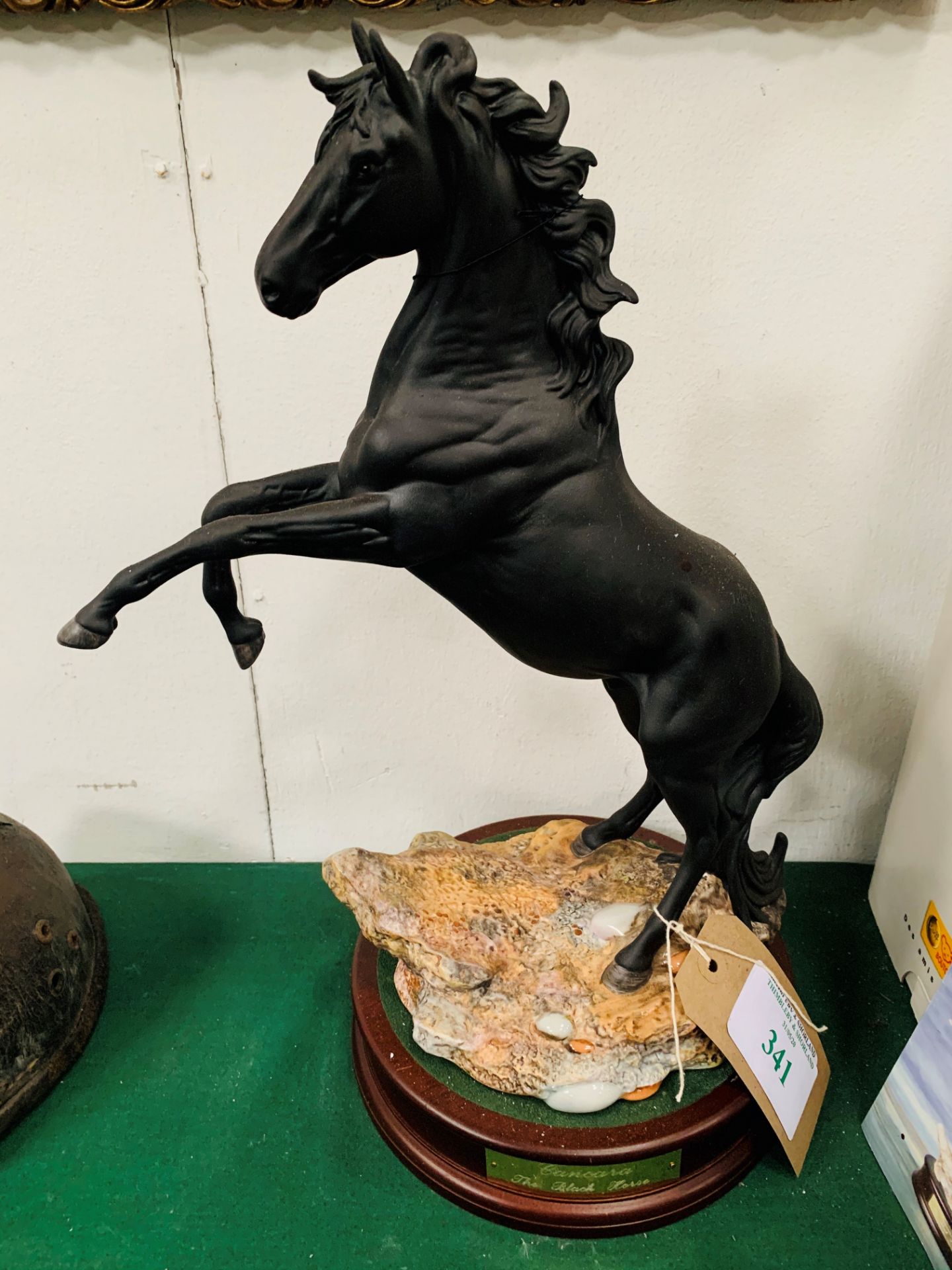 Royal Doulton Cancara Lloyds Bank Black horse with stand.