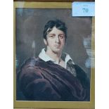 3 framed and glazed prints: one of a portrait of a gentleman; and 2 Napoleonic war scenes.