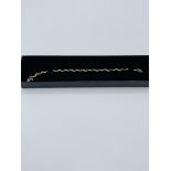 9ct Yellow Gold & Diamond Bracelet