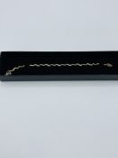 9ct Yellow Gold & Diamond Bracelet