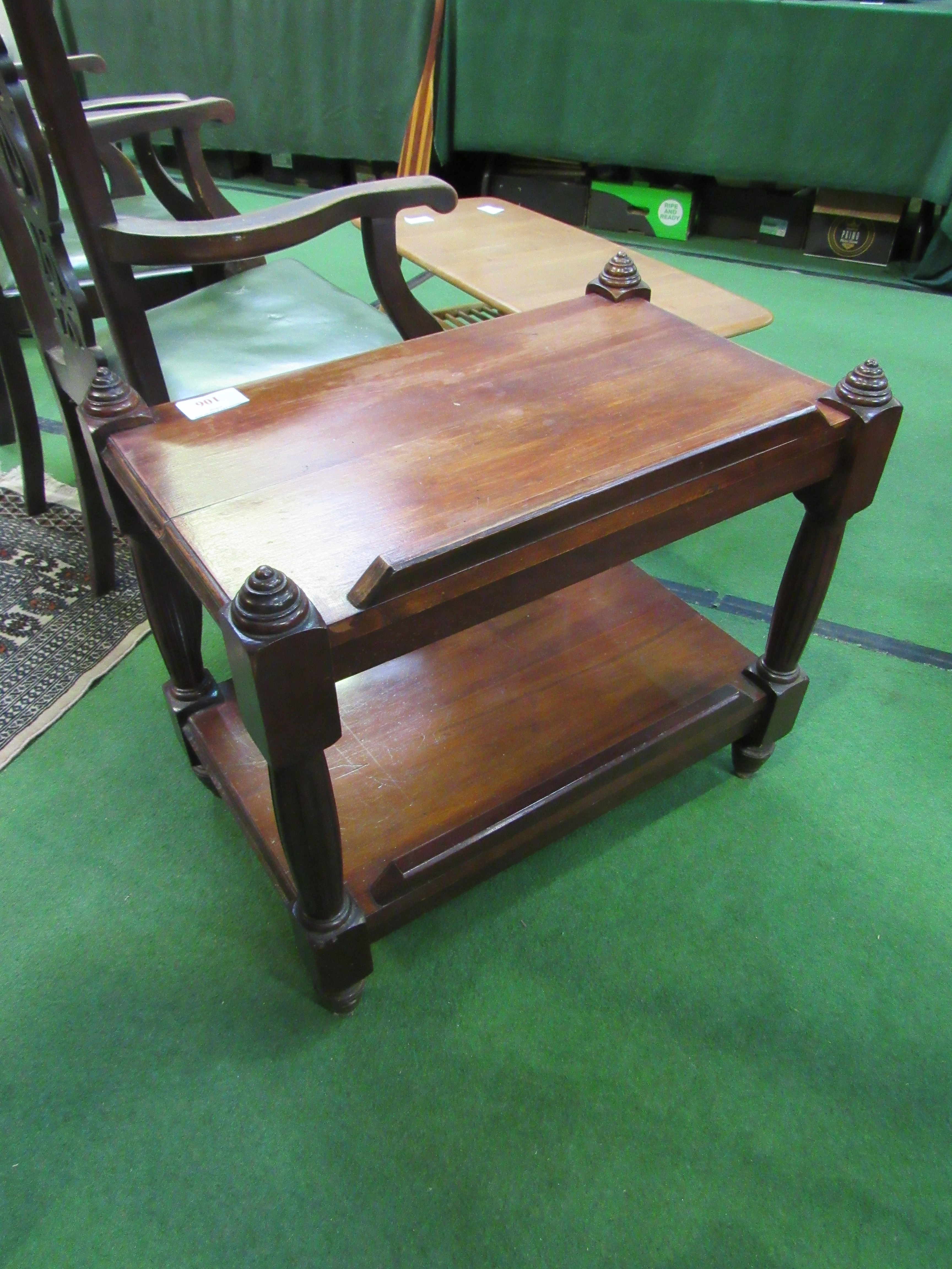 Mahogany 2 tier table/trolley. - Image 2 of 2