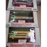 3 Lledo Days Gone Fisherman Friend die-cast vehicles all boxed; 2 boxed Ridgeway Express vehicles.