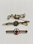 3 Victorian/Edwardian brooches