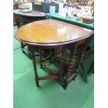 Oak oval top gate-leg table