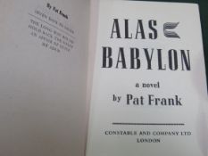 Alas, Babylon by Pat Frank, First Edition. Published by Constable and Company 1959.