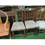 2 inlaid mahogany side chairs.