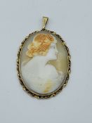 9ct Gold Cameo Pendant