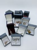 15 Pieces of Boxed Contemporary Silver Jewellery