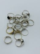 Over 20 Sterling Silver Rings