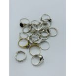 Over 20 Sterling Silver Rings