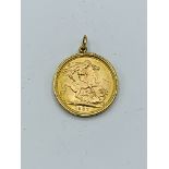 1967 Sovereign in 9ct gold pendant