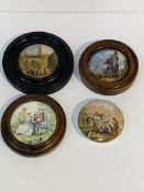 Four 19th Century pot lids