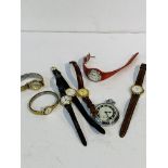 8 watches including an Ingersoll pocket watch