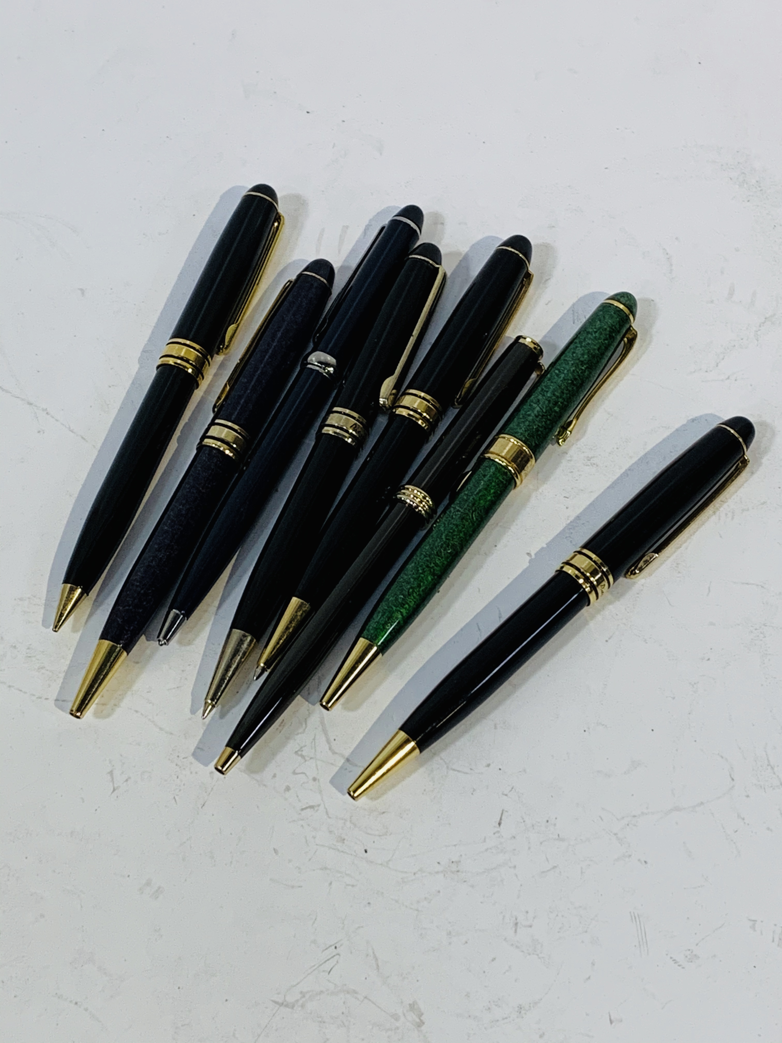 Small collection vintage Waterman Paris Pierre Farler ball pens.