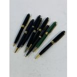 Small collection vintage Waterman Paris Pierre Farler ball pens.