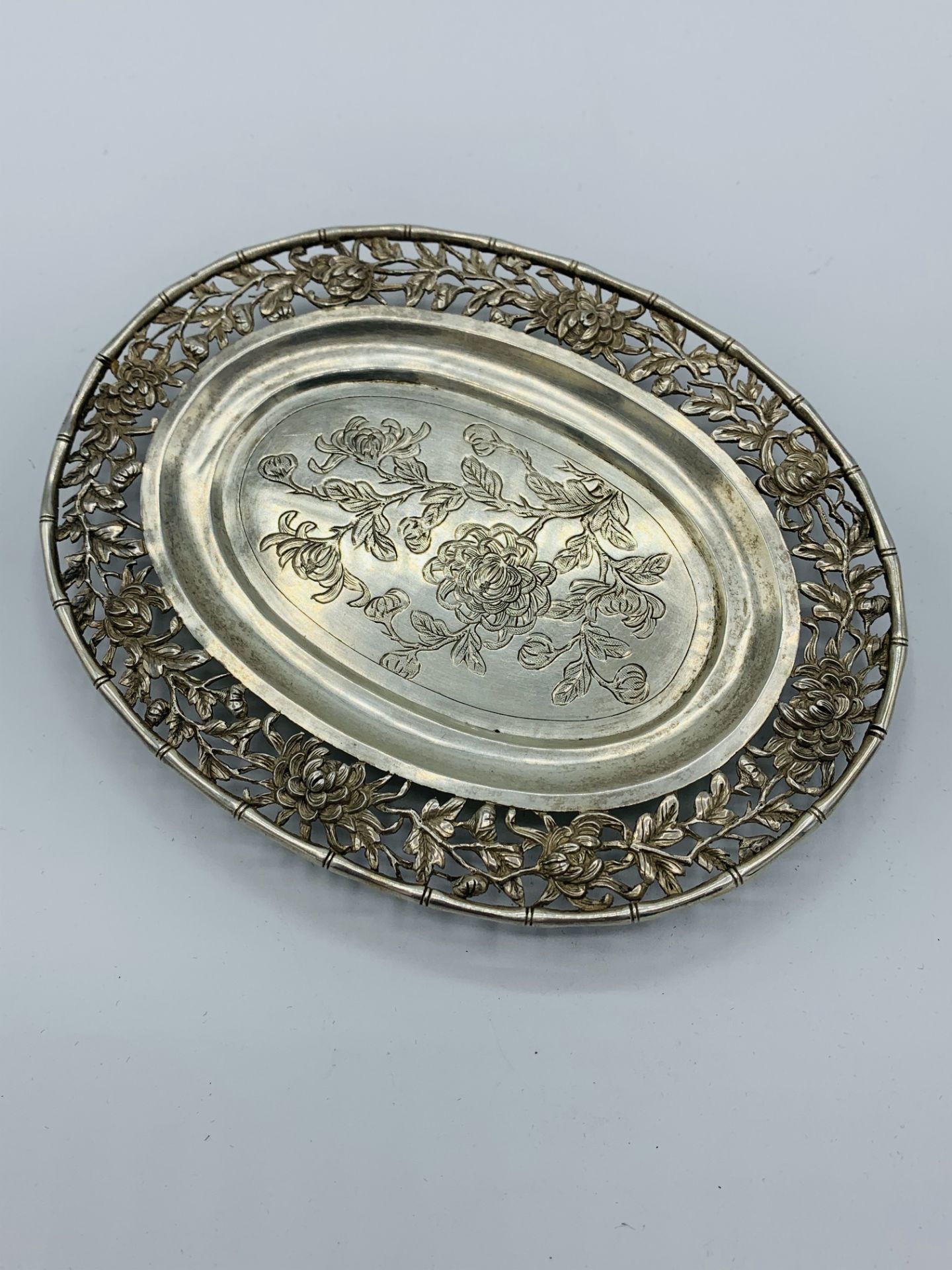 Sterling Silver Chrysanthemum Dish