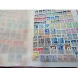World stamps on pages and 2 stock books, 1000's of stamps.