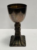 A Cavalier Plate silver plated reproduction Georgian goblet.