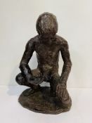 Studio Art bronzed figure “The Thinking Man”, 27 x 22 x 40 cms