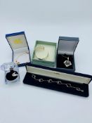 Collection of 15 pieces of boxed contemporary silver jewellery.