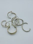 10 sterling silver bangles.