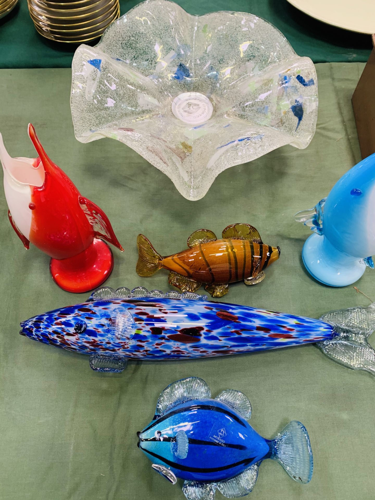 Six assorted Murano and Murano style ornaments, and six glass miniature animals. - Image 3 of 3