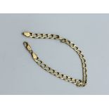 9ct gold chain link bracelet.