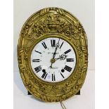 Circa 1860 French Vineyard Comtoise clock marked for ‘Mares’ of Montpellier.