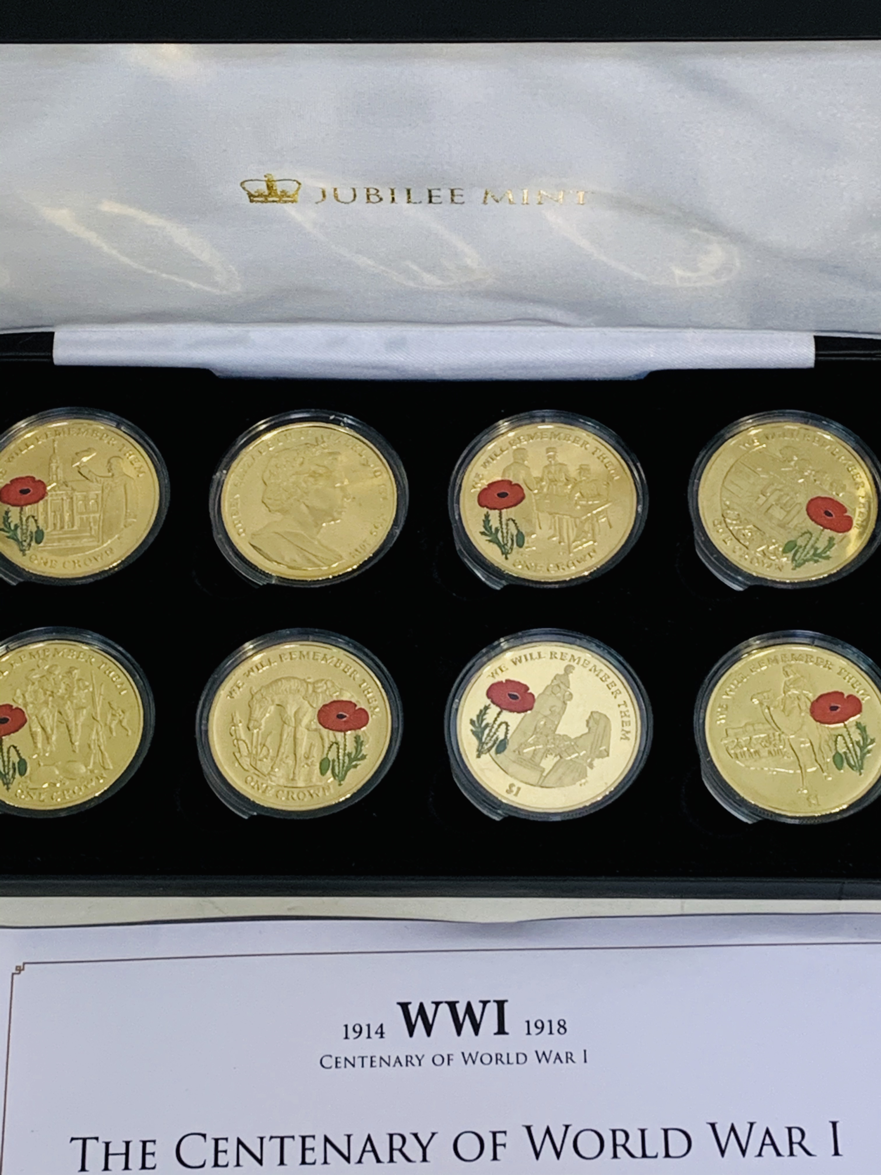 Jubilee Mint 24K gold plated coin collection “The Centenary of World War 1” - Image 2 of 2
